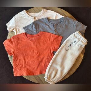 Primark Smile Sweat Pant and Tee-Shirt 3-Pack Bundle